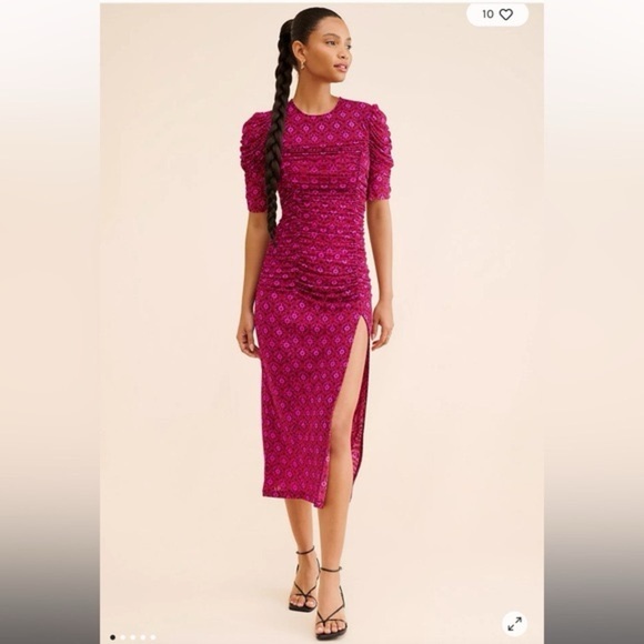 Free People
Women's Briella Printed Ruched Midi Dress XS - Picture 4 of 14